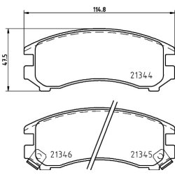 Brake Pad Set MINTEX MDB1408 OE Ref 4106028B86 MINTEX