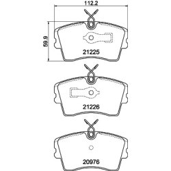 Brake Pad Set MINTEX MDB1412 OE Ref 1605798 MINTEX
