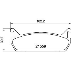 Brake Pad Set MINTEX MDB1414 OE Ref 0449287102 MINTEX