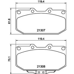 Brake Pad Set MINTEX MDB1416 OE Ref AY040NS107