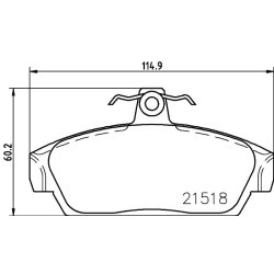 Brake Pad Set MINTEX MDB1419 OE Ref SEM100020 MINTEX