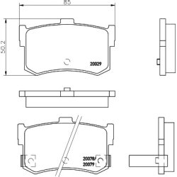 Brake Pad Set MINTEX MDB1424 OE Ref 43022SG9000
