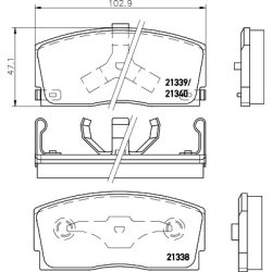 Brake Pad Set MINTEX MDB1427 OE Ref 0449187104 MINTEX