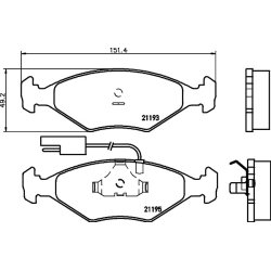 Brake Pad Set MINTEX MDB1430 OE Ref 7077414