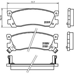 Brake Pad Set MINTEX MDB1438 OE Ref HF392648ZA