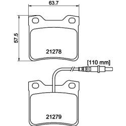 Brake Pad Set MINTEX MDB1442 OE Ref 1611456880