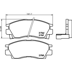 Brake Pad Set MINTEX MDB1448 OE Ref MR389528