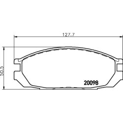 Brake Pad Set MINTEX MDB1452 OE Ref 4406020J85