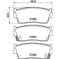 Brake Pad Set MINTEX MDB1464 OE Ref AY040SU002 MINTEX