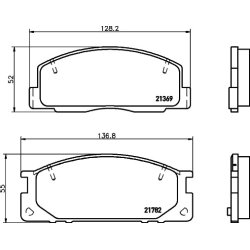Brake Pad Set MINTEX MDB1465 OE Ref 0449128380000