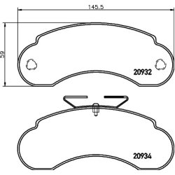 Brake Pad Set MINTEX MDB1470 OE Ref 6014208720 MINTEX