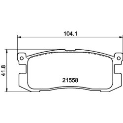 Brake Pad Set MINTEX MDB1476 OE Ref F02Z2200A MINTEX