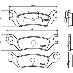 Brake Pad Set MINTEX MDB1477 OE Ref H01049280