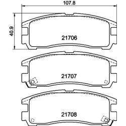 Brake Pad Set MINTEX MDB1481 OE Ref MB534653 MINTEX