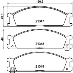 Brake Pad Set MINTEX MDB1482 OE Ref 26296AA050