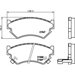Brake Pad Set MINTEX MDB1508 OE Ref 725193041 MINTEX