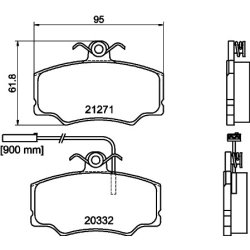 Brake Pad Set MINTEX MDB1511 OE Ref 60778098 MINTEX