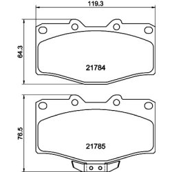 Brake Pad Set MINTEX MDB1514 OE Ref 0449135111
