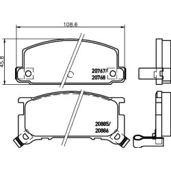 Brake Pad Set MINTEX MDB1515 OE Ref 725191073