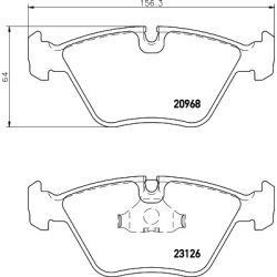 Brake Pad Set MINTEX MDB1516 OE Ref MJE2001AA