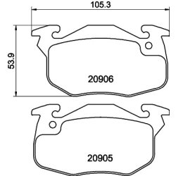 Brake Pad Set MINTEX MDB1519 OE Ref 95659340