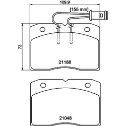 Brake Pad Set MINTEX MDB1524 OE Ref 9940082