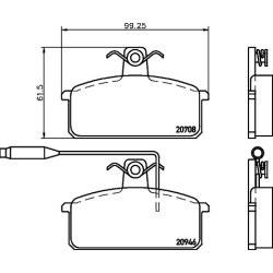 Brake Pad Set MINTEX MDB1528 OE Ref SE022165081A MINTEX