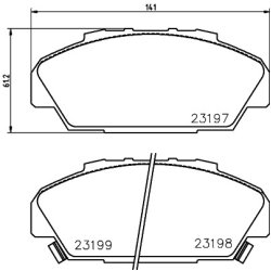 Brake Pad Set MINTEX MDB1534 OE Ref 45022SM4526