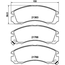Brake Pad Set MINTEX MDB1539 OE Ref MB857837