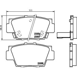 Brake Pad Set MINTEX MDB1544 OE Ref 43022SL0J00 MINTEX