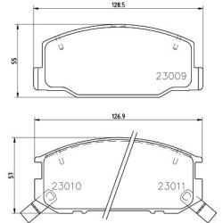 Brake Pad Set MINTEX MDB1546 OE Ref AY040TY044
