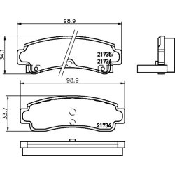 Brake Pad Set MINTEX MDB1548 OE Ref 4406058YX6 MINTEX