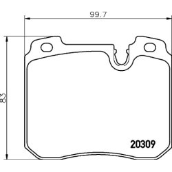 Brake Pad Set MINTEX MDB1550 OE Ref 2227865 MINTEX