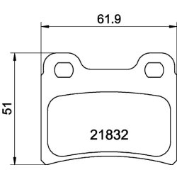 Brake Pad Set MINTEX MDB1554 OE Ref 377698451