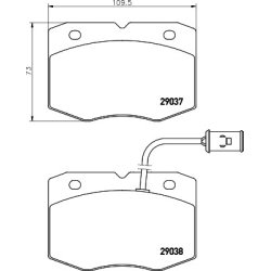 Brake Pad Set MINTEX MDB1561 OE Ref 1906158