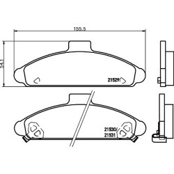 Brake Pad Set MINTEX MDB1562 OE Ref 5810123A00