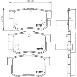 Brake Pad Set MINTEX MDB1564 OE Ref 43022SP0E03