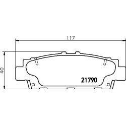 Brake Pad Set MINTEX MDB1574 OE Ref AY060TY005