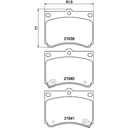 Brake Pad Set MINTEX MDB1575 OE Ref BRY53323ZA MINTEX