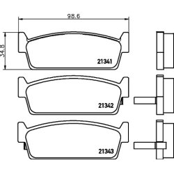 Brake Pad Set MINTEX MDB1576 OE Ref 440600H085 MINTEX