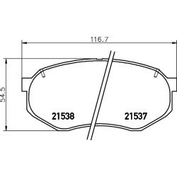 Brake Pad Set MINTEX MDB1577 OE Ref HE213328ZB MINTEX