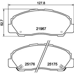 Brake Pad Set MINTEX MDB1592 OE Ref 0449187624000