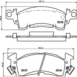 Brake Pad Set MINTEX MDB1594 OE Ref 12300213