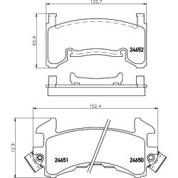 Brake Pad Set MINTEX MDB1595 OE Ref 12321439