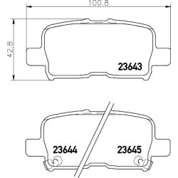 Brake Pad Set MINTEX MDB1596 OE Ref 43022S3VA00 MINTEX