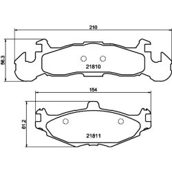 Brake Pad Set MINTEX MDB1601 OE Ref 4383479
