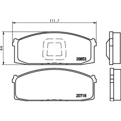 Brake Pad Set MINTEX MDB1605 OE Ref 41060R9093 MINTEX