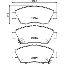 Brake Pad Set MINTEX MDB1610 OE Ref 45022S5BE00
