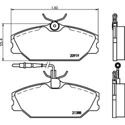 Brake Pad Set MINTEX MDB1613 OE Ref 7701202050