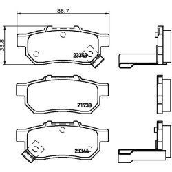 Brake Pad Set MINTEX MDB1616